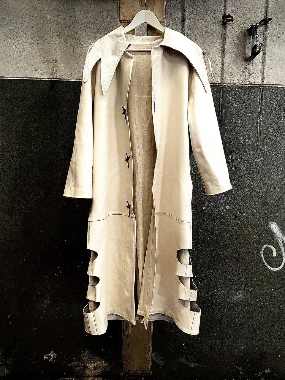 Leather Trench Coat «The Process of Becoming Samson», image 4